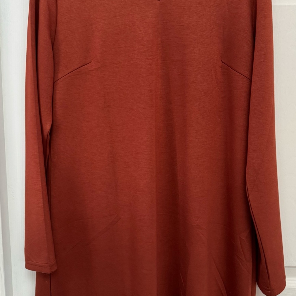 Elegant Long Sleeve Caramel Dress